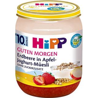 HiPP Bio Dobré ráno Jahody s müsli v jablečném jogurtu 160g