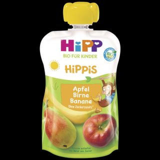 HiPP BIO Hippis Jablka, hruška a banán 100 g