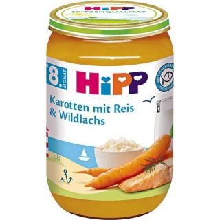 HiPP Bio Menu Mrkev s rýží a divokým lososem 220g