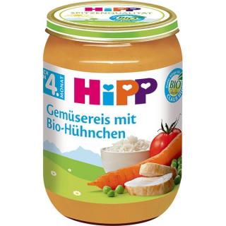 HiPP Bio Menu Zeleninová rýže s BIO kuřecím masem 190g