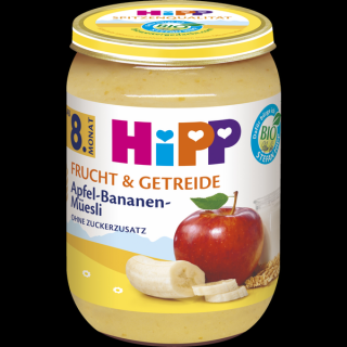 HiPP Bio ovoce a cereálie Jablečné banánové müsli 190g
