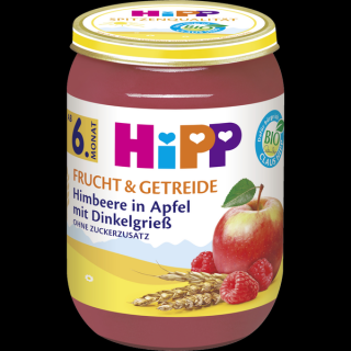 HiPP Bio ovoce a cereálie maliny s jablkem a špaldou 190g