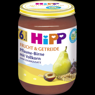 HiPP Bio ovoce a cereálie švestky a hrušky s cereáliemi 190g