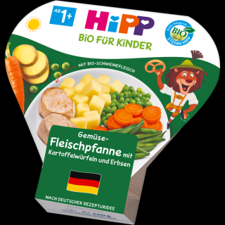HiPP Bio Zeleninová masová pánev s kostkami brambor a hrášku 250g
