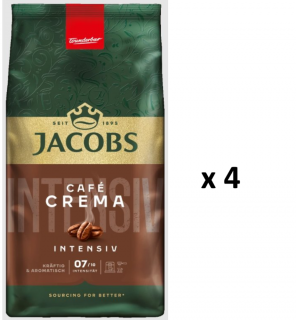 Jacobs Expertenröstung Crema INTENSIV zrnková káva 4x1 kg- VÝHODNÉ BALENÍ  - originál z Německa