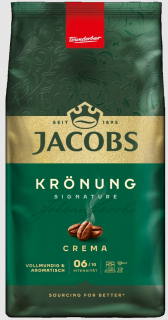 Jacobs Krönung Caffe Crema, zrnková káva 1 kg  - originál z Německa