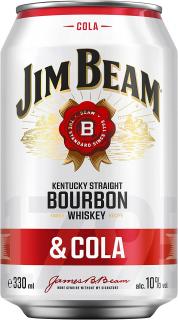 Jim Beam Bourbon & Cola 10%, 330 ml