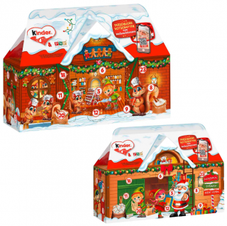 Kinder 3D domeček adventní kalendář 234 g  - originál z Německa