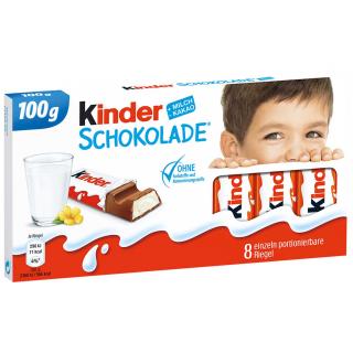 Kinder čokoláda 8 ks, 100g