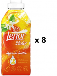 Lenor Aviváž allaroma Elisir Sicilia 25 dávek, 8x525 ml-VÝHODNÉ BALENÍ