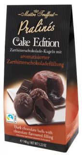 Maitre Truffout Cake Edition pralinky s hořkou čokoládou 148g  - originál z Německa