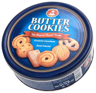 Máslové Cookies sušenky v plechové dóze 454g  - originál z Německa