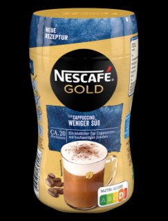 Nescafé Gold Cappuccino se sníženým obsahem cukru 250g
