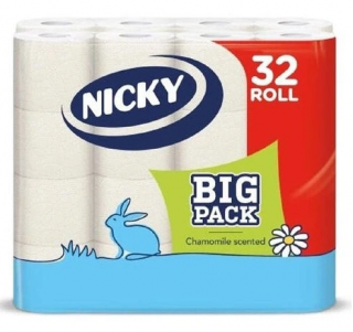 Nicky Big Pack toaletní papír s heřmánkem 3-vrstvý, 32ks  - originál z Německa