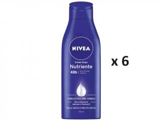 Nivea výživné tělové mléko Nutriente 6x250 ml-VÝHODNÉ BALENÍ