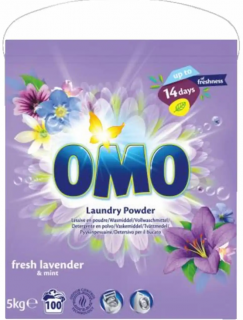 Omo univerzální prací prášek fresh lavender & mint 5 kg, 100 dávek  - originál z Německa