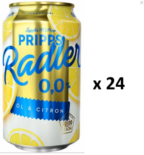 Pripps Radler Öl & Citron 0,0% 24x0,33l- VÝHODNÉ BALENÍ