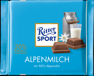 Ritter Sport čokoláda s alpským mlékem 100g