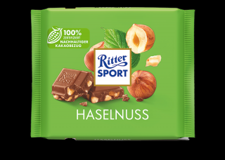 Ritter Sport Haselnuss mléčná čokoláda 100 g  - originál z Německa