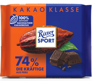 Ritter Sport Kakao-Klasse 74% Síla Peru 100 g