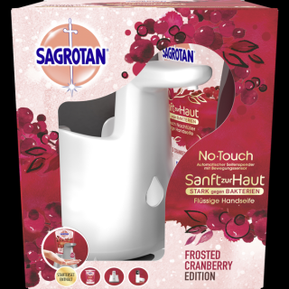 Sagrotan Startovací sada automatického dávkovače mýdla No-Touch Frosted Cranberry 1 ks