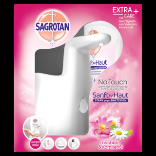 Sagrotan Startovací sada automatického dávkovače mýdla No-Touch lotosový květ a olej z heřmánku 1 ks