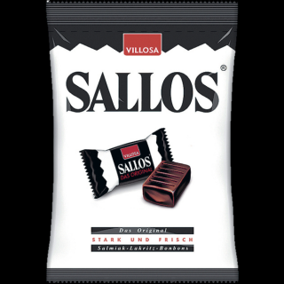 SALLOS Salmiak-lékořicové bonbony, extra silné  Das Original  150g
