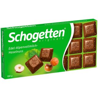 Schogetten Mléčná čokoláda s lískovými oříšky 100g