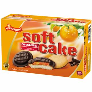 Soft Cake piškoty s čokoládovou polevou a pomerančovou náplní 300g  - originál z Německa