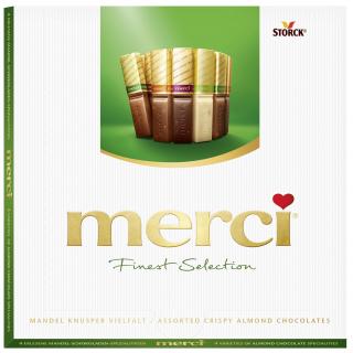 Storck Merci Finest Selection čokolády s křupavými mandlemi 250g