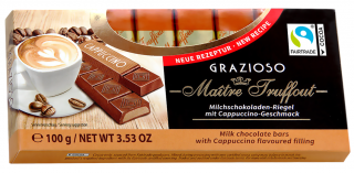 Truffout Grazioso Mléčná čokoláda s cappuccinem 8 ks, 100g  - originál z Německa