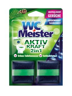 WC Meister 2v1 Speciální kostky do WC nádržky s vůní lesa 2 ks  - originál z Německa