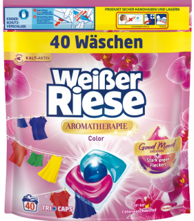 Weisser Riese Color Trio Caps Aromaterapie Orchidejový a makadamový olej 40 dávek