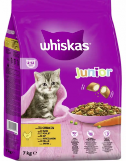 Whiskas Junior 2-12 měsíců granule s kuřecím masem 7 kg  - originál z Německa