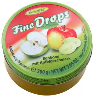 Woogie Fine Drops bonbóny v plechové dóze, jablko 200g  - originál z Německa
