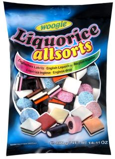Woogie Mix lékořicových bonbonů na anglický způsob 400g  - originál z Německa