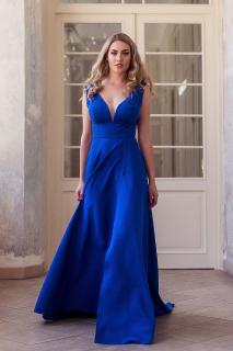 Královsky modré společenské šaty - více barev
