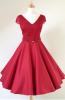 Krátké červené společenské šaty LOREN s krajkou - více barev Barva jako na obrázku, 36