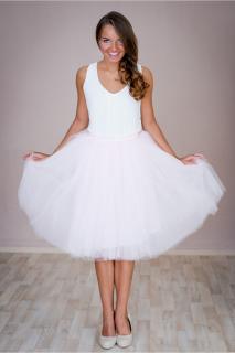 Tylová TUTU sukně růžová nad kolená - 50 cm