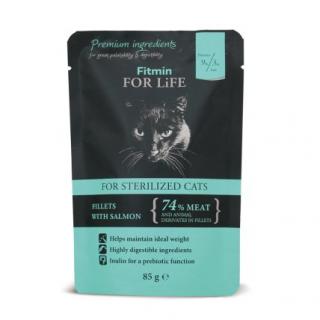 Fitmin for Life masová kapsička pro kočky Sterilized Salmon 85 g