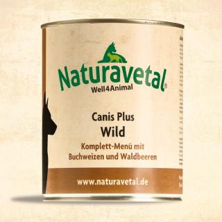 Naturavetal Canis Plus konzerva Divočina s pohankou a lesními plody 800g