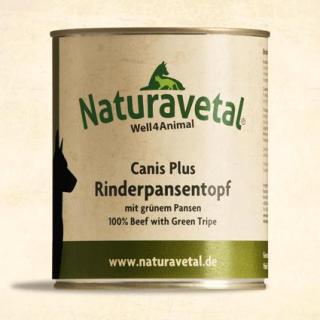 Naturavetal Canis Plus konzerva Hovězí maso a zelené dršťky 800g