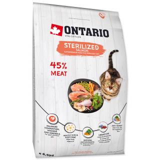 ONTARIO Cat Sterilised Salmon pro sterilizované dospělé kočky losos 6,5kg