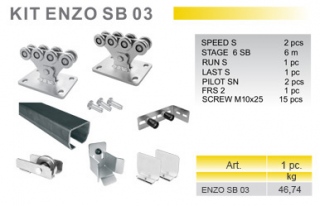 KIT ENZO SB 02 - sada pro posuvnou samonosnou bránu