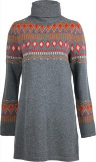 Dámská vlněná šatovka s rolákem Elisabeth Tunic SKHOOP - graphite 36/S