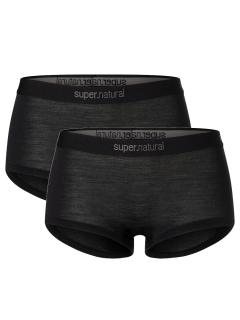 Dámské funkční merino kalhotky TUNDRA175  HIPSTER 2-PACK [sn] - Jet Black/Jet Black 40/L