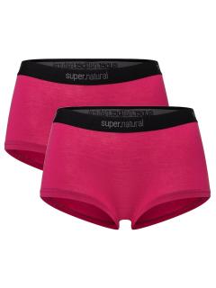 Dámské funkční merino kalhotky TUNDRA175  HIPSTER 2-PACK [sn] - Sangria/Sangria 34/XS