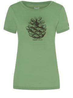 Dámské merino triko Pine Cone Tee [sn] - Loden Frost/Stone Grey 36/S