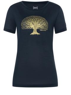 Dámské merino triko Tree Of Knowledge Tee [sn] -Blueberry/Gold 42/XL