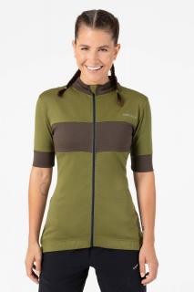 Dámský cyklo dres W Grava Jersey - Avocado/Wren 34/XS